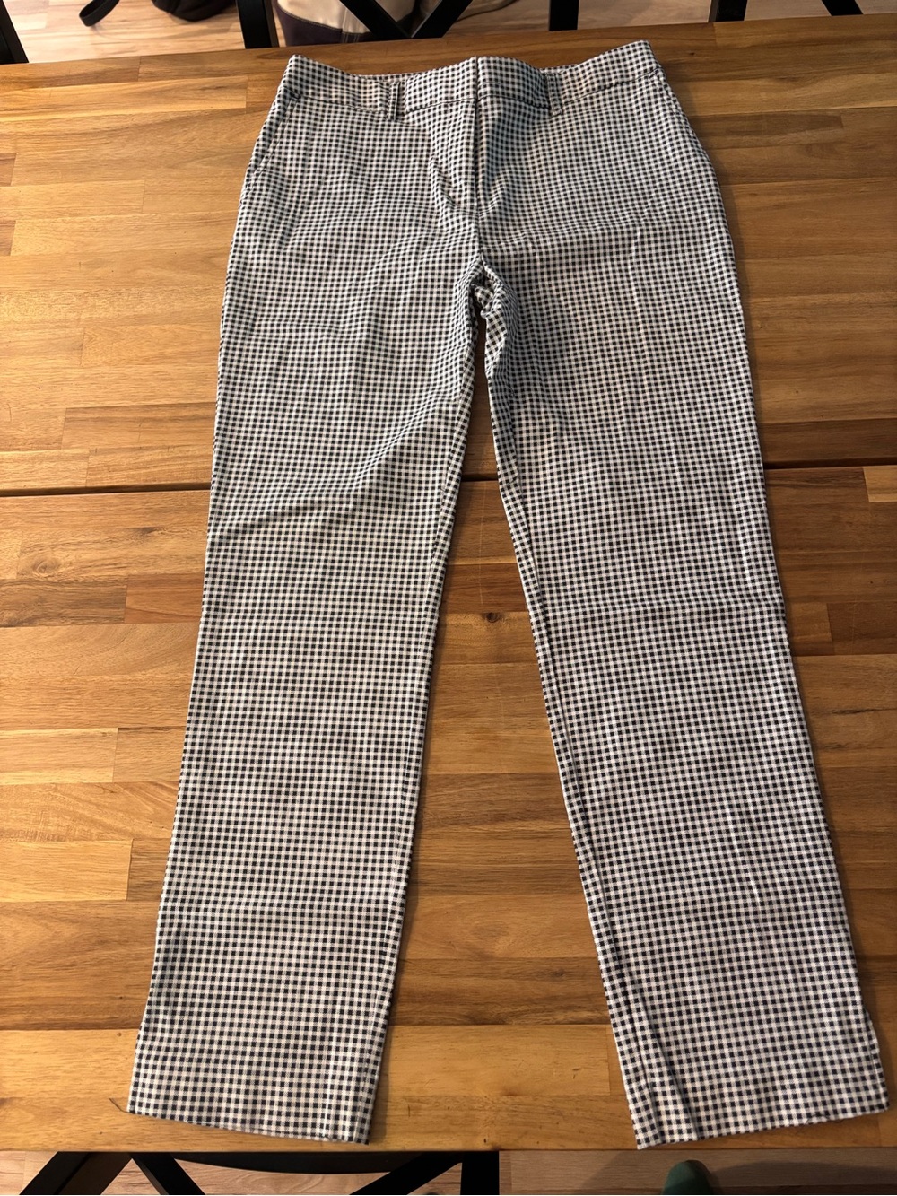 Jones New York Black & White Check Grace Ankle Stretch Dress Pants SZ 4.
